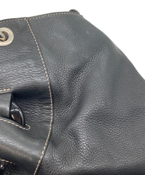 FURLA（フルラ）FURLA (フルラ) ギャザーワンショルダーバッグ　ギャザーバッグ　ハンドバッグ ブラック サイズ:実寸参照の古着・服飾アイテム