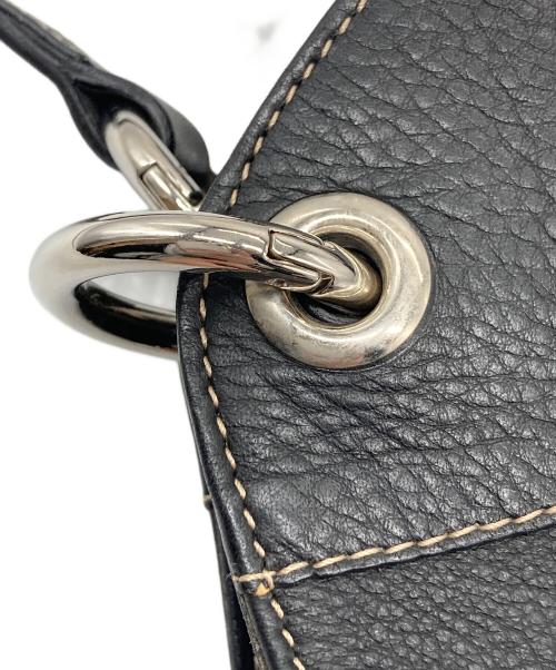 FURLA（フルラ）FURLA (フルラ) ギャザーワンショルダーバッグ　ギャザーバッグ　ハンドバッグ ブラック サイズ:実寸参照の古着・服飾アイテム