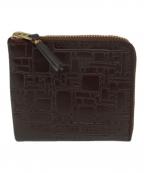 COMME des GARCONSコムデギャルソン）の古着「エンボルロゴコインケース　ミニ財布」｜ブラウン