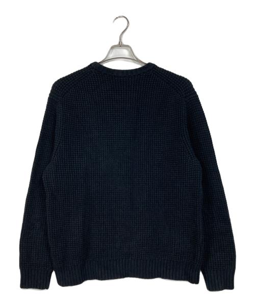 HUF（ハフ）HUF (ハフ) 1984 MELANGE SWEATER ワッフルニット　アクリル棍ニット ブラック サイズ:Sの古着・服飾アイテム