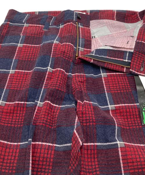 UNDERCOVER（アンダーカバー）UNDERCOVER (アンダーカバー) コットンチェックパンツ　コットンパンツ レッド×ネイビー サイズ:1 未使用品の古着・服飾アイテム