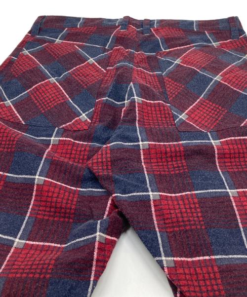 UNDERCOVER（アンダーカバー）UNDERCOVER (アンダーカバー) コットンチェックパンツ　コットンパンツ レッド×ネイビー サイズ:1 未使用品の古着・服飾アイテム