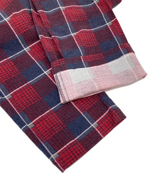 UNDERCOVER（アンダーカバー）UNDERCOVER (アンダーカバー) コットンチェックパンツ　コットンパンツ レッド×ネイビー サイズ:1 未使用品の古着・服飾アイテム