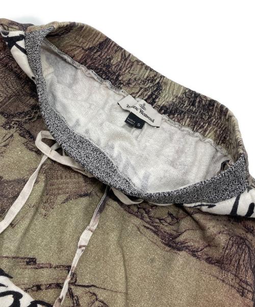 Vivienne Westwood（ヴィヴィアンウエストウッド）Vivienne Westwood (ヴィヴィアンウエストウッド) 19SS 漢字・中国総柄サルエルスウェットパンツ オリーブ サイズ:Sの古着・服飾アイテム