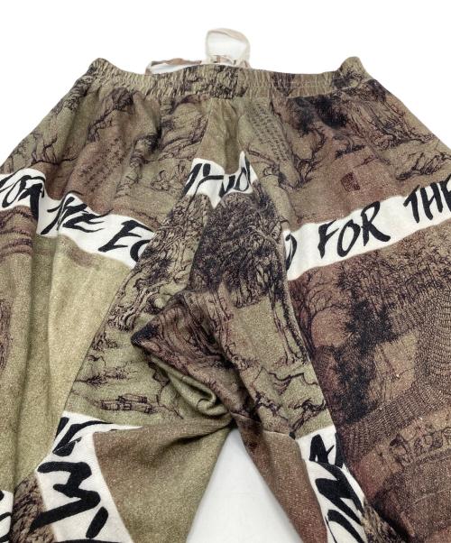 Vivienne Westwood（ヴィヴィアンウエストウッド）Vivienne Westwood (ヴィヴィアンウエストウッド) 19SS 漢字・中国総柄サルエルスウェットパンツ オリーブ サイズ:Sの古着・服飾アイテム