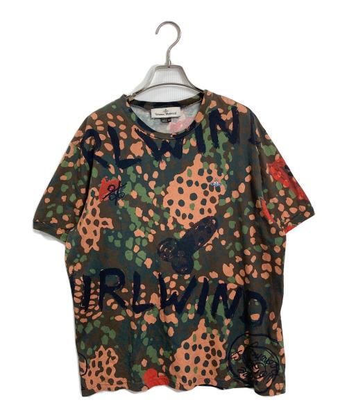 Vivienne Westwood（ヴィヴィアンウエストウッド）Vivienne Westwood (ヴィヴィアンウエストウッド) プリントTシャツ　コットンTシャツ ブラウン サイズ:XSの古着・服飾アイテム