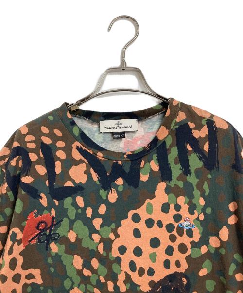 Vivienne Westwood（ヴィヴィアンウエストウッド）Vivienne Westwood (ヴィヴィアンウエストウッド) プリントTシャツ　コットンTシャツ ブラウン サイズ:XSの古着・服飾アイテム
