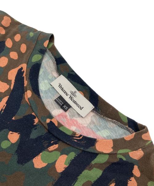Vivienne Westwood（ヴィヴィアンウエストウッド）Vivienne Westwood (ヴィヴィアンウエストウッド) プリントTシャツ　コットンTシャツ ブラウン サイズ:XSの古着・服飾アイテム