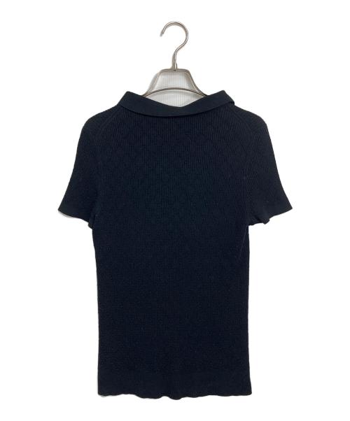 CHANEL（シャネル）CHANEL (シャネル) ココマークボタン リブニットシャツ ブラック サイズ:40の古着・服飾アイテム