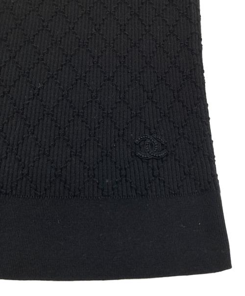 CHANEL（シャネル）CHANEL (シャネル) ココマークボタン リブニットシャツ ブラック サイズ:40の古着・服飾アイテム