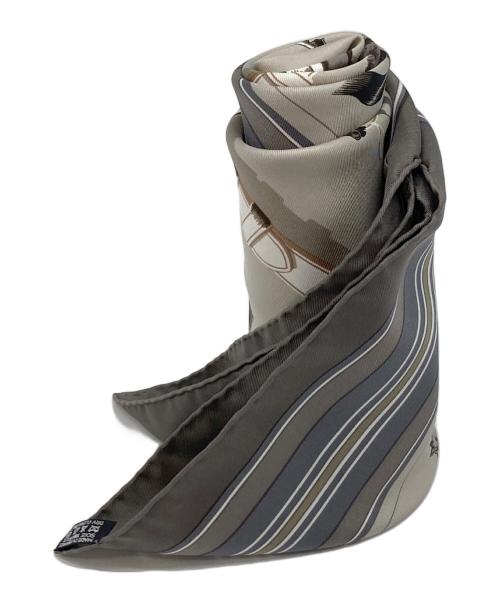 HERMES（エルメス）HERMES (エルメス) カレ90 Couvertures et Tenues de Jour 馬着 グレー サイズ:実寸参照の古着・服飾アイテム