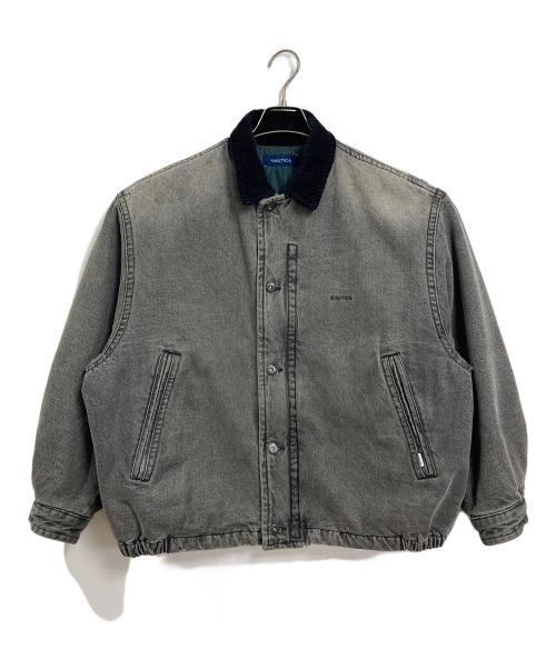 NAUTICA（ノーティカ）NAUTICA (ノーティカ) ヴィンテージ加工 デニムジャケット　中綿デニムジャケット　アウター グレー サイズ:Mの古着・服飾アイテム