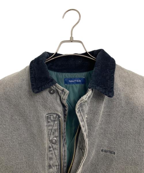 NAUTICA（ノーティカ）NAUTICA (ノーティカ) ヴィンテージ加工 デニムジャケット　中綿デニムジャケット　アウター グレー サイズ:Mの古着・服飾アイテム