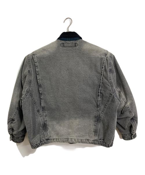 NAUTICA（ノーティカ）NAUTICA (ノーティカ) ヴィンテージ加工 デニムジャケット　中綿デニムジャケット　アウター グレー サイズ:Mの古着・服飾アイテム