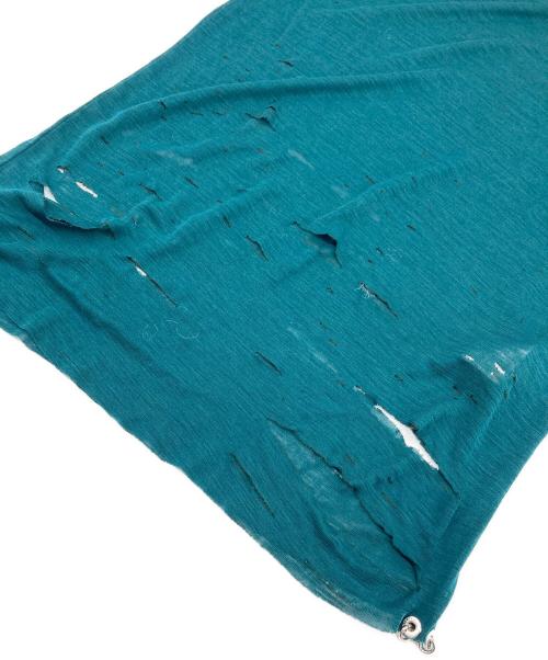 DIESEL（ディーゼル）DIESEL (ディーゼル) ダメージ加工カットソー グリーン サイズ:Sの古着・服飾アイテム