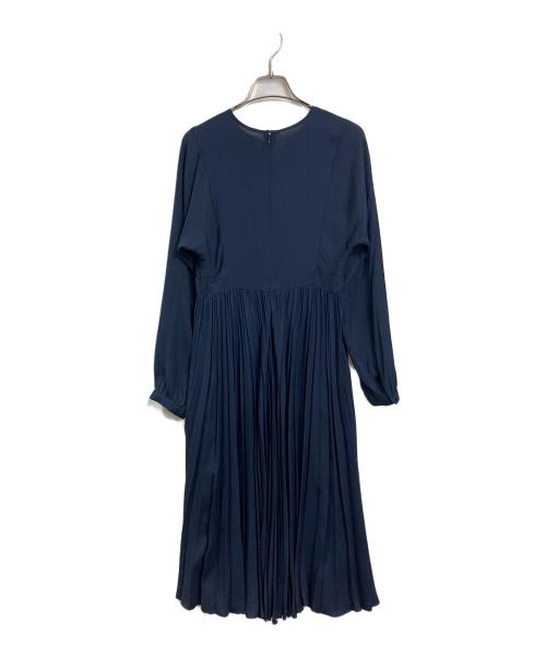 CELFORD（セルフォード）CELFORD (セルフォード) プリーツワンピース　ロングワンピース　セレモニー　日本製 ネイビー サイズ:36の古着・服飾アイテム