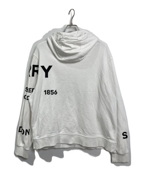BURBERRY（バーバリー）BURBERRY (バーバリー) Horseferry hoodie　パーカー　フーディー　ホースフェリープリント ホワイト サイズ:XLの古着・服飾アイテム
