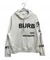 BURBERRY（バーバリー）の古着「Horseferry hoodie　パーカー　フーディー　ホースフェリープリント」｜ホワイト