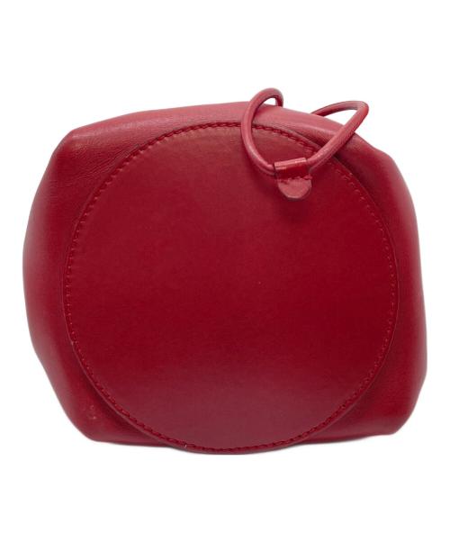 BURBERRY（バーバリー）BURBERRY (バーバリー) ミニ TBバケットバッグ　ショルダーバッグ　レザーバッグ レッド サイズ:実寸参照の古着・服飾アイテム