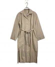 AURALEE（オーラリー）の古着「SELVEDGE WEATHER CLOTH LONGSHIRT DRESS 長袖ワンピース」｜ベージュ