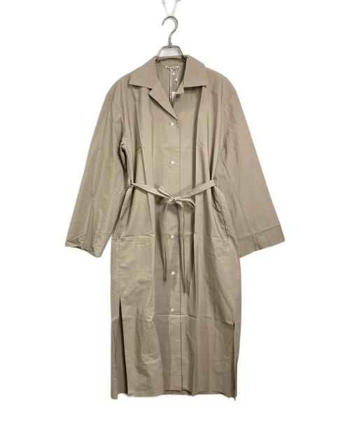 AURALEE（オーラリー）AURALEE (オーラリー) SELVEDGE WEATHER CLOTH LONGSHIRT DRESS 長袖ワンピース ベージュ サイズ:1 未使用品の古着・服飾アイテム