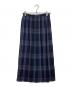 AURALEE（オーラリー）の古着「SUPER LIGHT WOOL CHECK PLEATED SKIRT ロングスカート　プリーツスカート」｜ネイビー×パープル