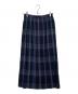 AURALEE (オーラリー) SUPER LIGHT WOOL CHECK PLEATED SKIRT ロングスカート　プリーツスカート ネイビー×パープル サイズ:1 未使用品：11000円