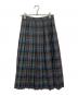 AURALEE（オーラリー）の古着「SUPER LIGHT WOOL CHECK PLEATED SKIRT プリーツスカート」｜グリーン×ブラウン