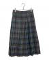 AURALEE (オーラリー) SUPER LIGHT WOOL CHECK PLEATED SKIRT プリーツスカート グリーン×ブラウン サイズ:L：8000円