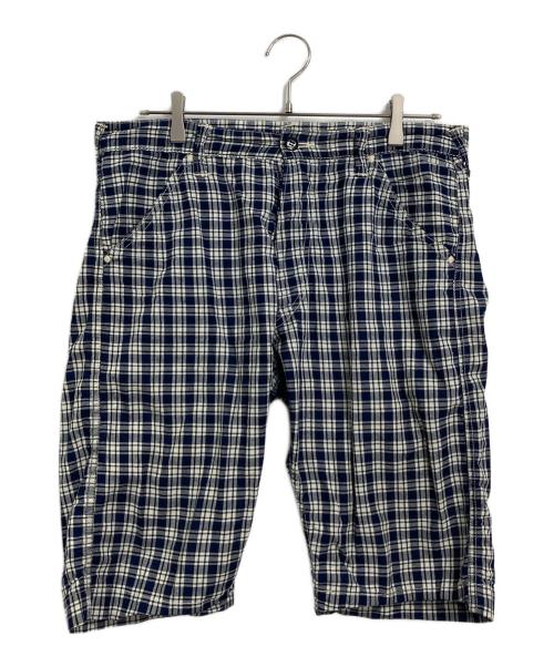 EVISU（エヴィス）EVISU (エヴィス) ハーフパンツ　チェック ネイビー サイズ:34の古着・服飾アイテム