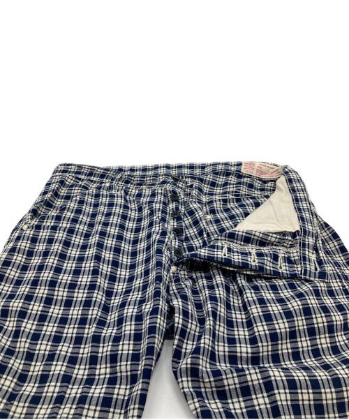 EVISU（エヴィス）EVISU (エヴィス) ハーフパンツ　チェック ネイビー サイズ:34の古着・服飾アイテム
