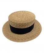 田中帽子店タナカボウシテン）の古着「ストローハット　麦わら帽子　ハット　日本製」｜ベージュ