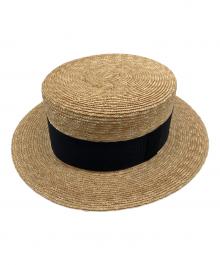 田中帽子店（タナカボウシテン）の古着「ストローハット　麦わら帽子　ハット　日本製」｜ベージュ