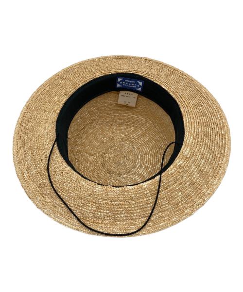 田中帽子店（タナカボウシテン）田中帽子店 (タナカボウシテン) ストローハット　麦わら帽子　ハット　日本製 ベージュ サイズ:58.5cmの古着・服飾アイテム