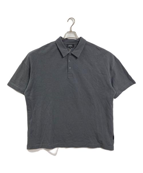 A.P.C.（アーペーセー）A.P.C. (アーペーセー) ポロシャツ　半袖シャツ　無地　日本製 グレー サイズ:XL 未使用品の古着・服飾アイテム