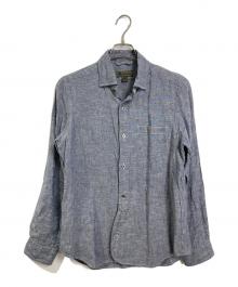 NIGEL CABOURN（ナイジェルケーボン）の古着「BRITISH LINEN OXFORD ブリティッシュリネンオックスフォード　長袖シャツ　麻　日本製」｜グレー