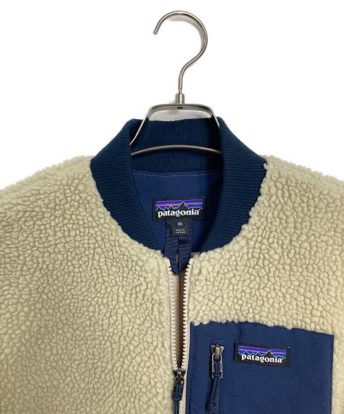 Patagonia（パタゴニア）Patagonia (パタゴニア) Retro-X BOMBER Jacket  レトロX ボンバージャケット　ボアジャケット　アウター　ライトアウター　スポーツ　アウトドア ネイビー×アイボリー サイズ:XSの古着・服飾アイテム