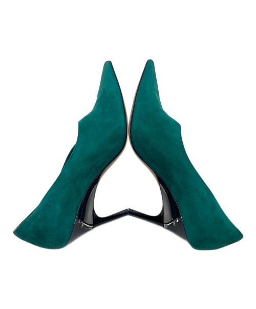 JIMMY CHOO（ジミーチュウ）JIMMY CHOO (ジミーチュウ) ヒールパンプス　ハイヒール　セレモニー　イタリア製 グリーン サイズ:38の古着・服飾アイテム