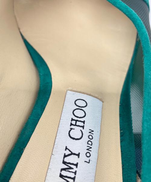 JIMMY CHOO（ジミーチュウ）JIMMY CHOO (ジミーチュウ) ヒールパンプス　ハイヒール　セレモニー　イタリア製 グリーン サイズ:38の古着・服飾アイテム