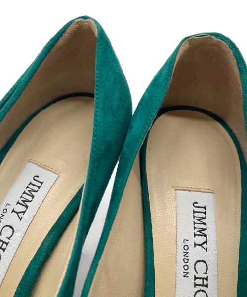 JIMMY CHOO（ジミーチュウ）JIMMY CHOO (ジミーチュウ) ヒールパンプス　ハイヒール　セレモニー　イタリア製 グリーン サイズ:38の古着・服飾アイテム