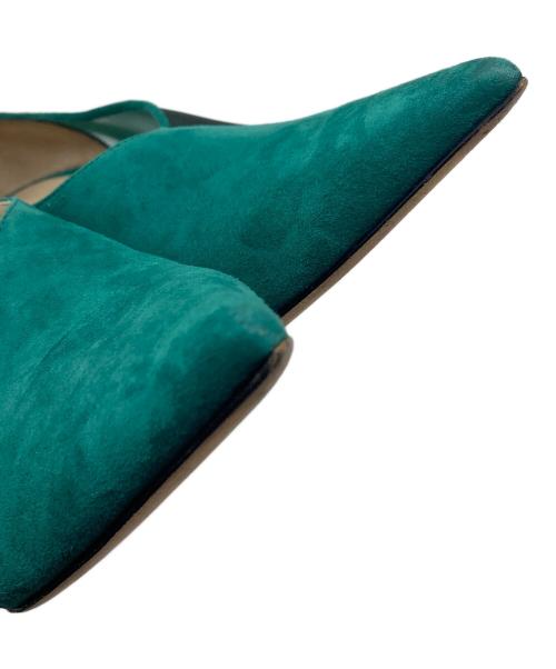 JIMMY CHOO（ジミーチュウ）JIMMY CHOO (ジミーチュウ) ヒールパンプス　ハイヒール　セレモニー　イタリア製 グリーン サイズ:38の古着・服飾アイテム