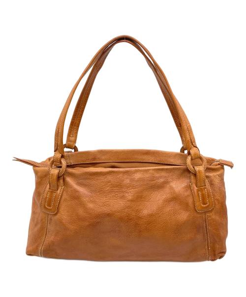 genten（ゲンテン）genten (ゲンテン) レザーハンドバッグ　 ブラウン サイズ:実寸参照の古着・服飾アイテム