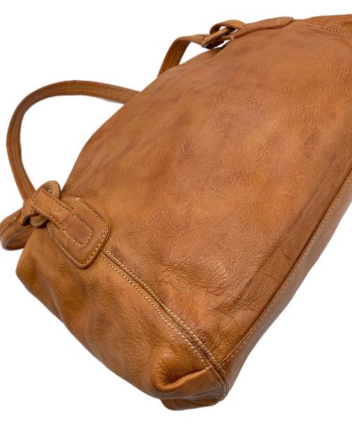 genten（ゲンテン）genten (ゲンテン) レザーハンドバッグ　 ブラウン サイズ:実寸参照の古着・服飾アイテム
