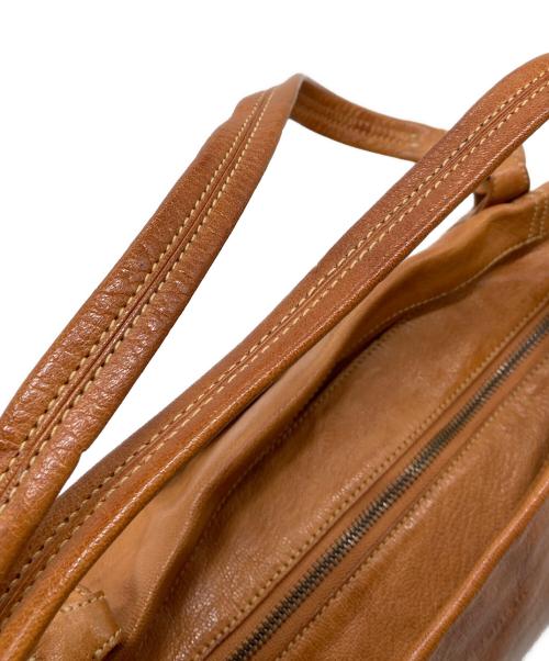 genten（ゲンテン）genten (ゲンテン) レザーハンドバッグ　 ブラウン サイズ:実寸参照の古着・服飾アイテム