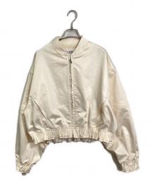 CODE A（コードエー）の古着「satin bomber jacket/サテンボンバージャケット」｜ベージュ