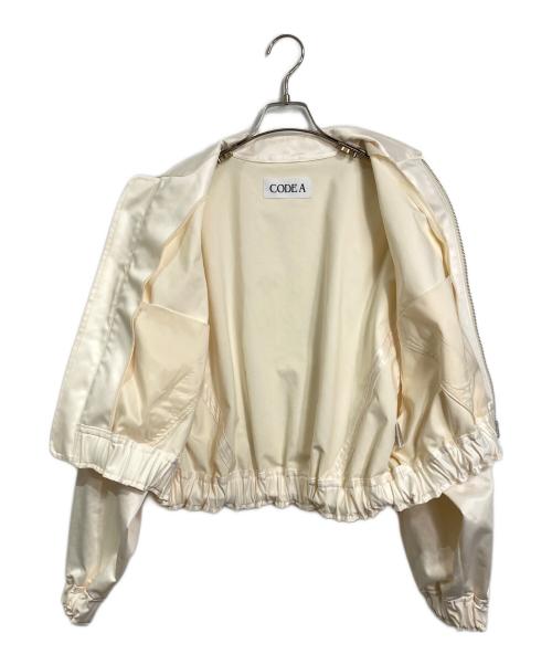 CODE A（コードエー）code a (コードエー) satin bomber jacket/サテンボンバージャケット ベージュ サイズ:FREEの古着・服飾アイテム