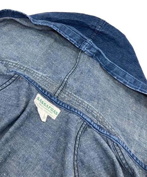 SASSAFRAS（ササフラス）SASSAFRAS (ササフラス) デニムフーデットジャケット インディゴ サイズ:Lの古着・服飾アイテム