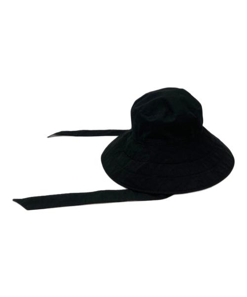 kijima takayuki（キジマタカユキ）kijima takayuki (キジマタカユキ) COTTON SILK BUCKET HAT　日本製 ブラック サイズ:1（実寸参照）の古着・服飾アイテム