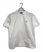 FRED PERRYフレッドペリー）の古着「MIX PANELLED PIQUE SHIRT  ミックスパネルドピケシャツ  半袖シャツ　ポロシャツ」｜ホワイト