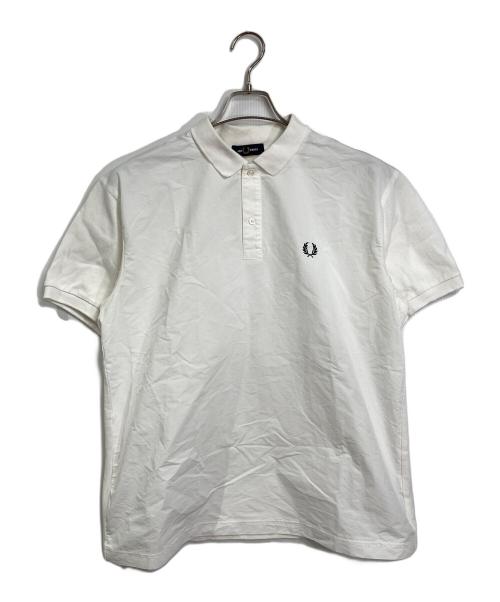 FRED PERRY（フレッドペリー）FRED PERRY (フレッドペリー) MIX PANELLED PIQUE SHIRT  ミックスパネルドピケシャツ  半袖シャツ　ポロシャツ ホワイト サイズ:Lの古着・服飾アイテム